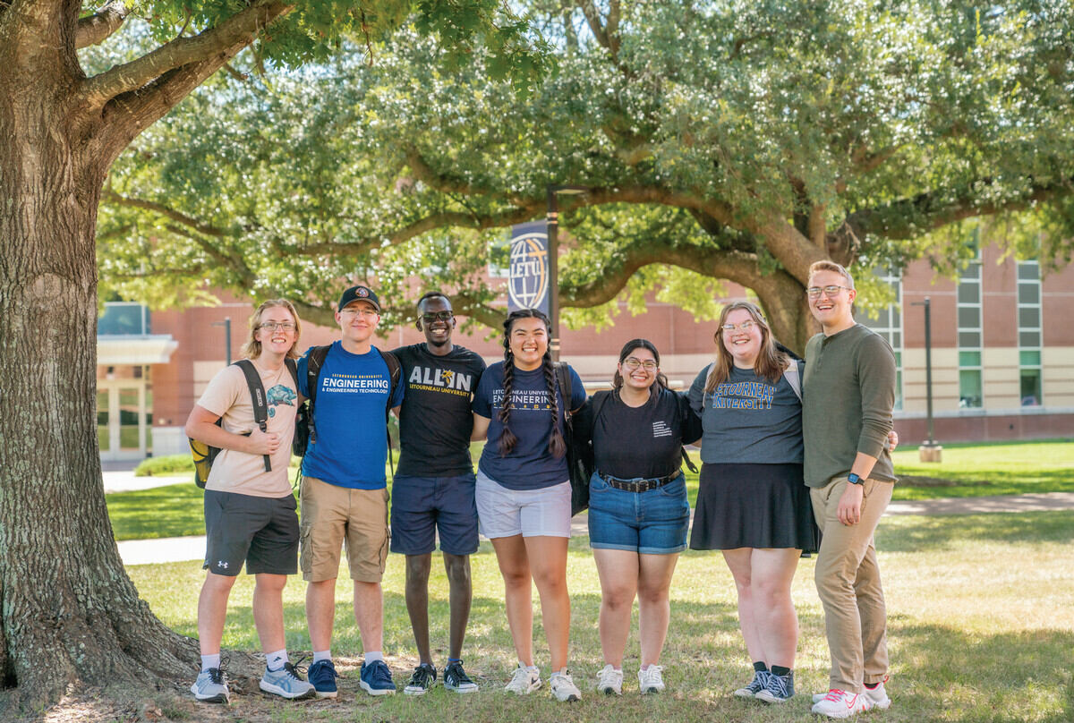 Photo: students under a tree