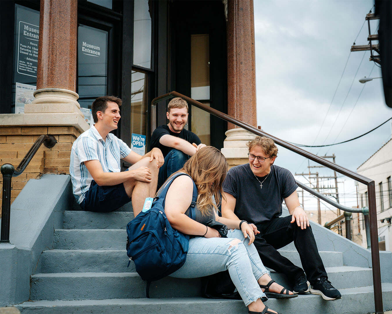 students downtown